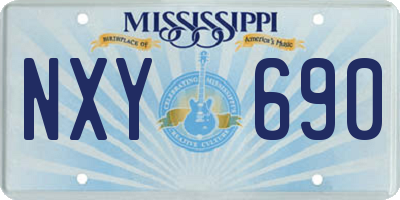 MS license plate NXY690