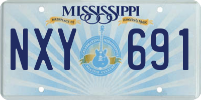 MS license plate NXY691