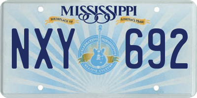 MS license plate NXY692