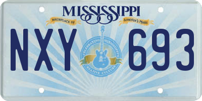 MS license plate NXY693