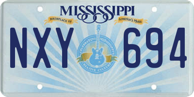 MS license plate NXY694