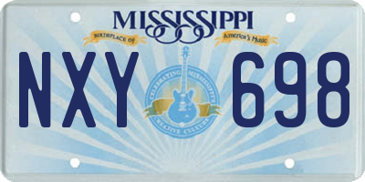 MS license plate NXY698