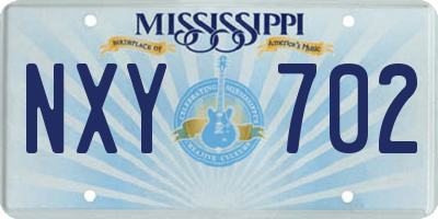 MS license plate NXY702