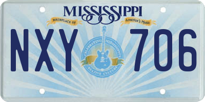 MS license plate NXY706