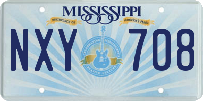 MS license plate NXY708