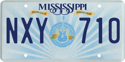 MS license plate NXY710