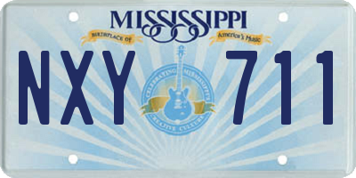 MS license plate NXY711