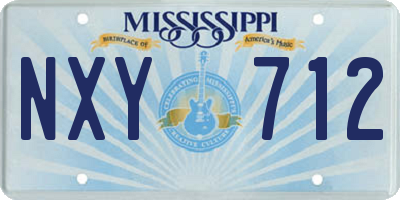 MS license plate NXY712