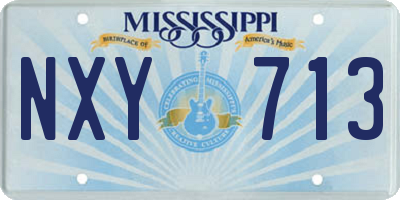 MS license plate NXY713