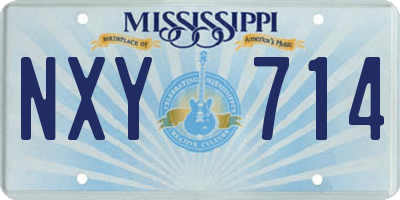 MS license plate NXY714