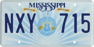 MS license plate NXY715