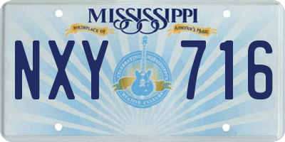 MS license plate NXY716
