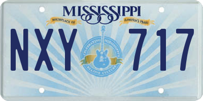 MS license plate NXY717