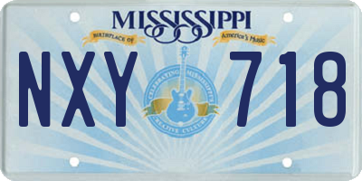 MS license plate NXY718