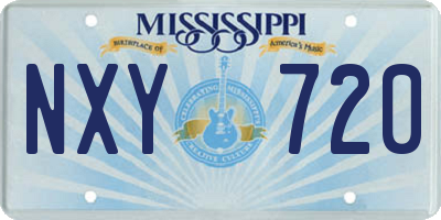MS license plate NXY720