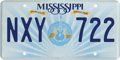 MS license plate NXY722