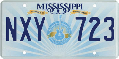 MS license plate NXY723