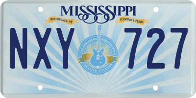 MS license plate NXY727
