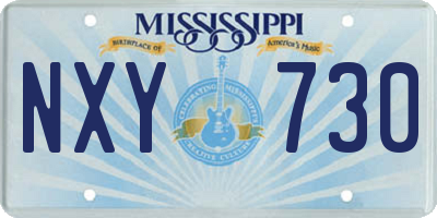 MS license plate NXY730