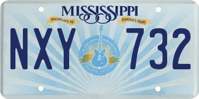 MS license plate NXY732