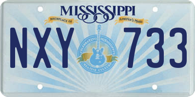 MS license plate NXY733