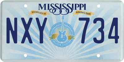 MS license plate NXY734