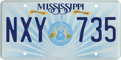 MS license plate NXY735