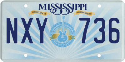 MS license plate NXY736