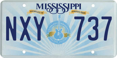 MS license plate NXY737
