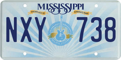 MS license plate NXY738