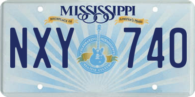 MS license plate NXY740