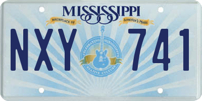 MS license plate NXY741