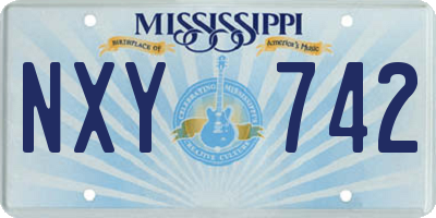 MS license plate NXY742