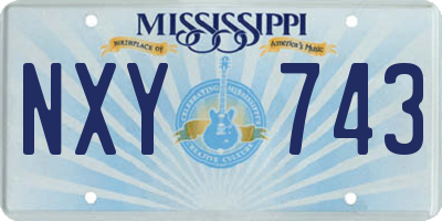 MS license plate NXY743