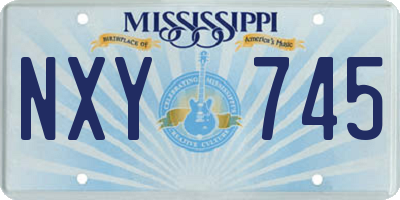 MS license plate NXY745
