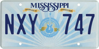 MS license plate NXY747