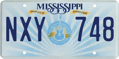 MS license plate NXY748