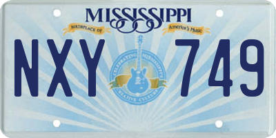 MS license plate NXY749