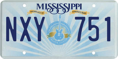 MS license plate NXY751