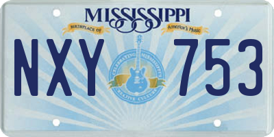 MS license plate NXY753