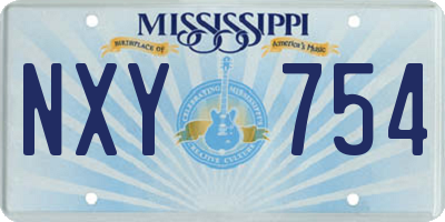 MS license plate NXY754