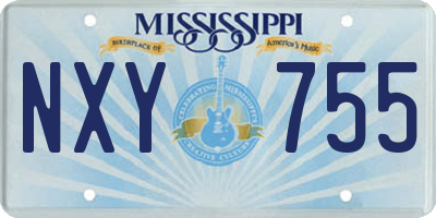 MS license plate NXY755