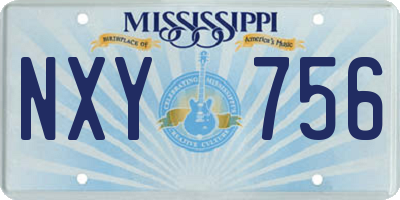 MS license plate NXY756