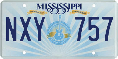 MS license plate NXY757