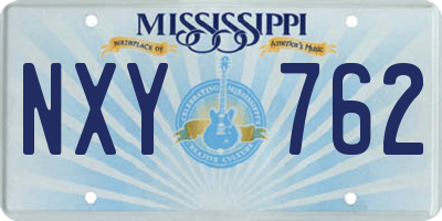 MS license plate NXY762