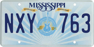 MS license plate NXY763