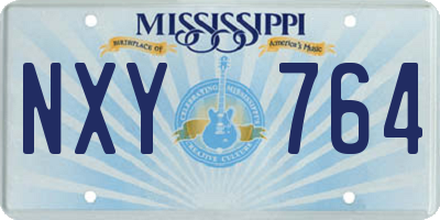 MS license plate NXY764