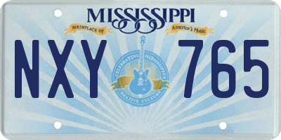 MS license plate NXY765