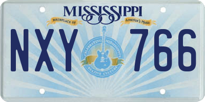 MS license plate NXY766