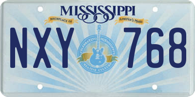 MS license plate NXY768